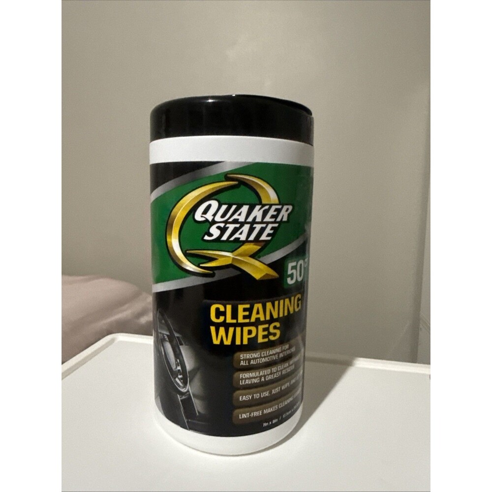 Quaker State Car Cleaning Wipes, Wipes for  Interior and Car Exterior, 50 Wipes